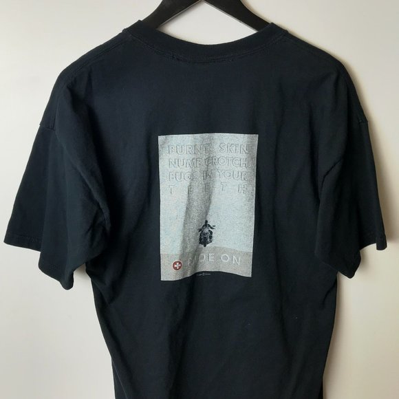 2003 Vintage Huge Bar Harbor Maine Chrome Highway T Shirt 00s Cotton Black XL - Picture 14 of 15